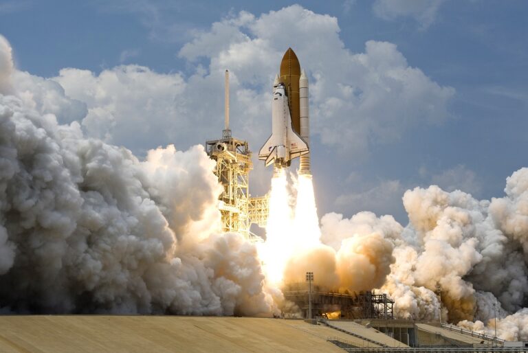 Space shuttle launch or space exploration
